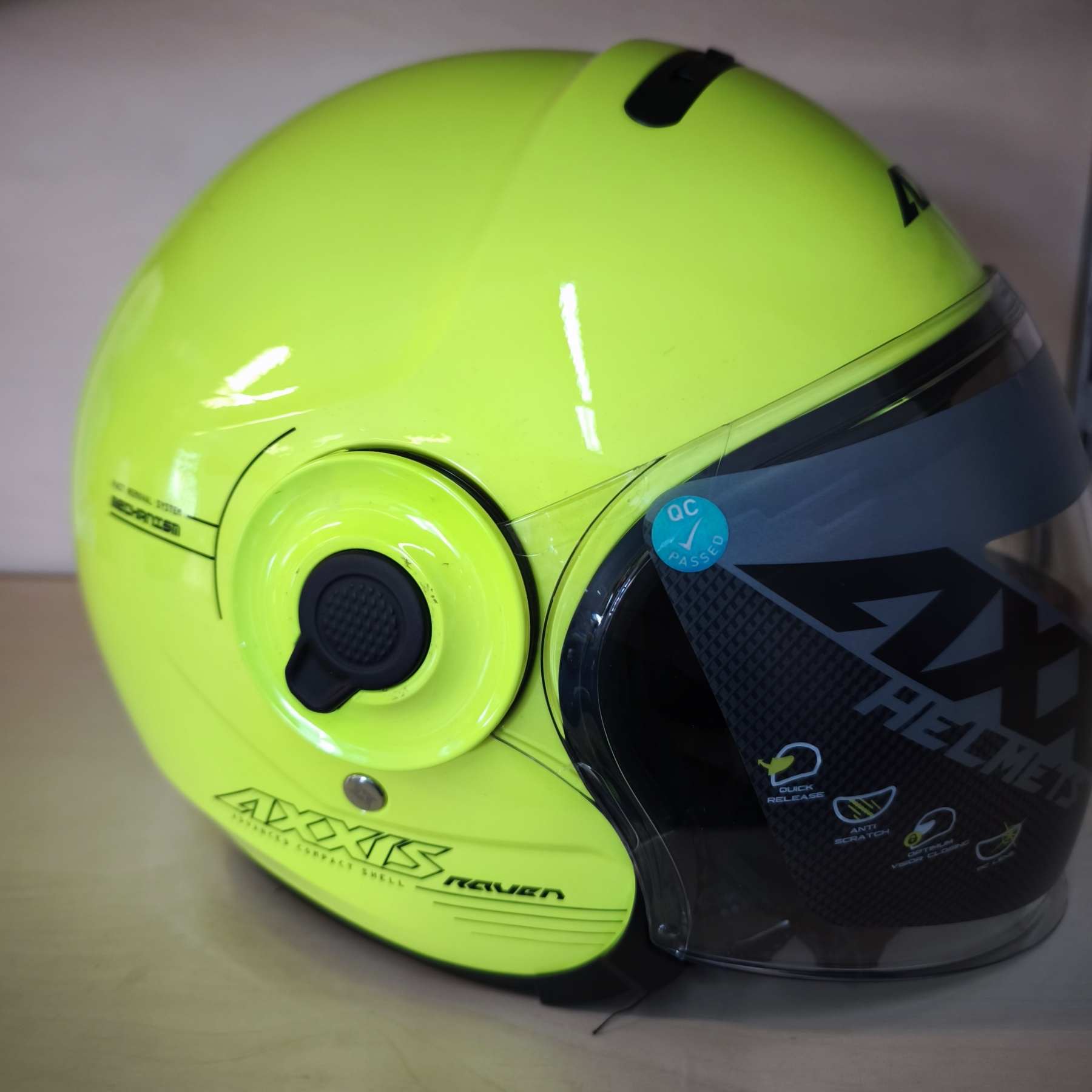 Axxis Raven SV ABS Milano otevřená helma žlutá L - Obrázek 2