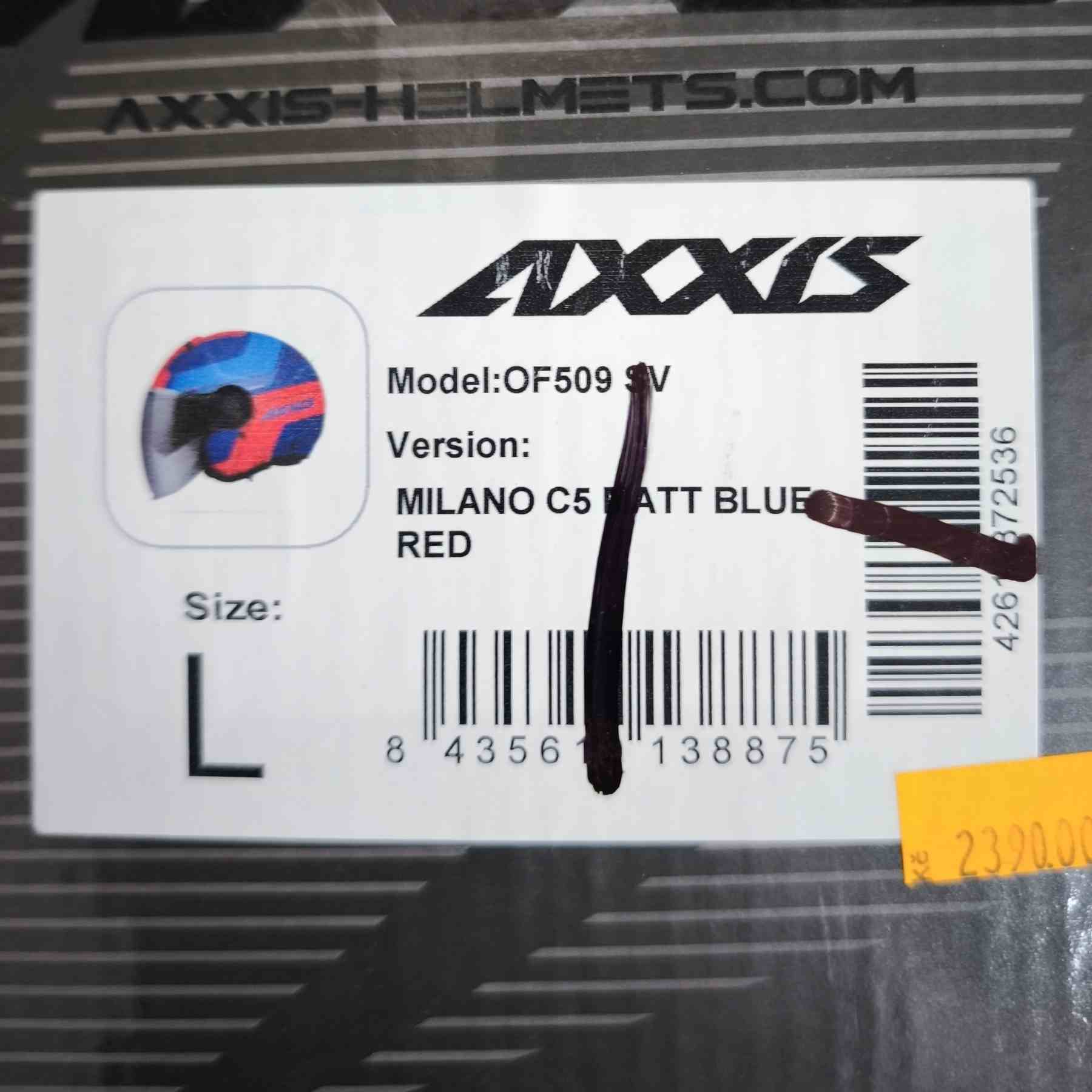 Axxis Raven SV ABS Milano otevřená helma matt blue red - Obrázek 4