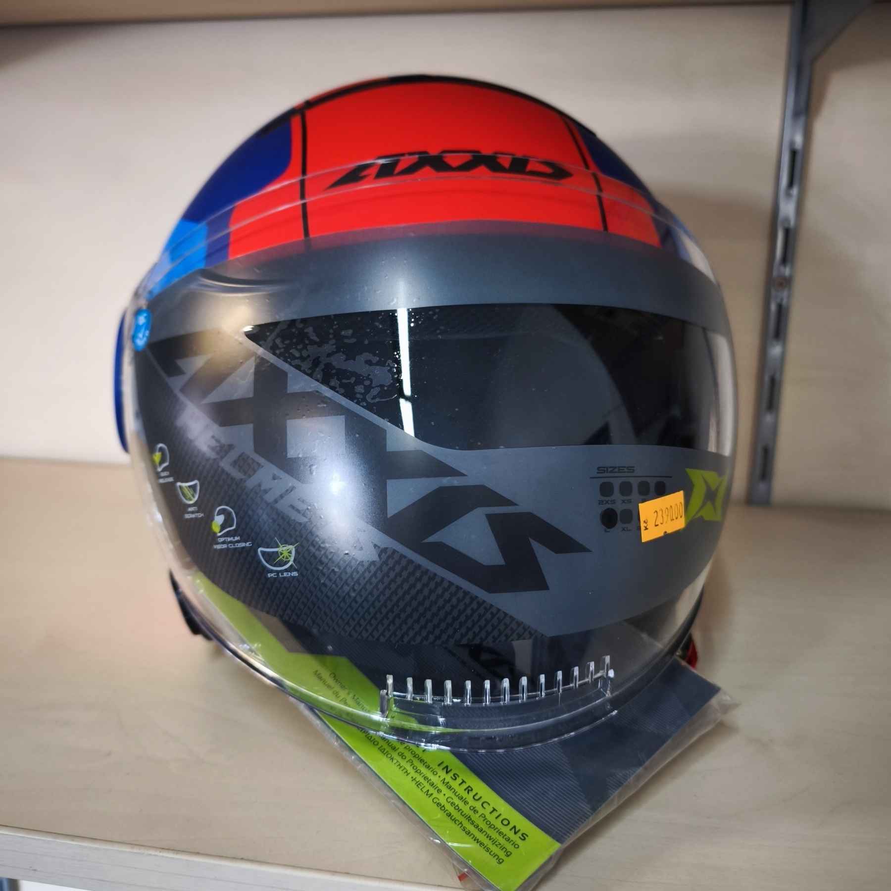 Axxis Raven SV ABS Milano otevřená helma matt blue red - Obrázek 3